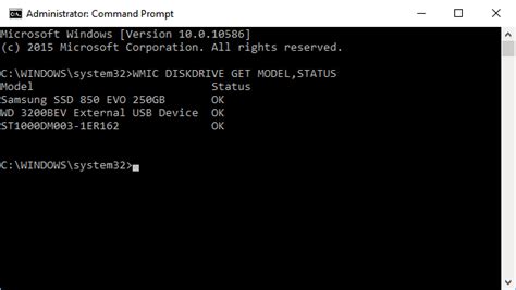 hard drive test command prompt|check hard drive status.